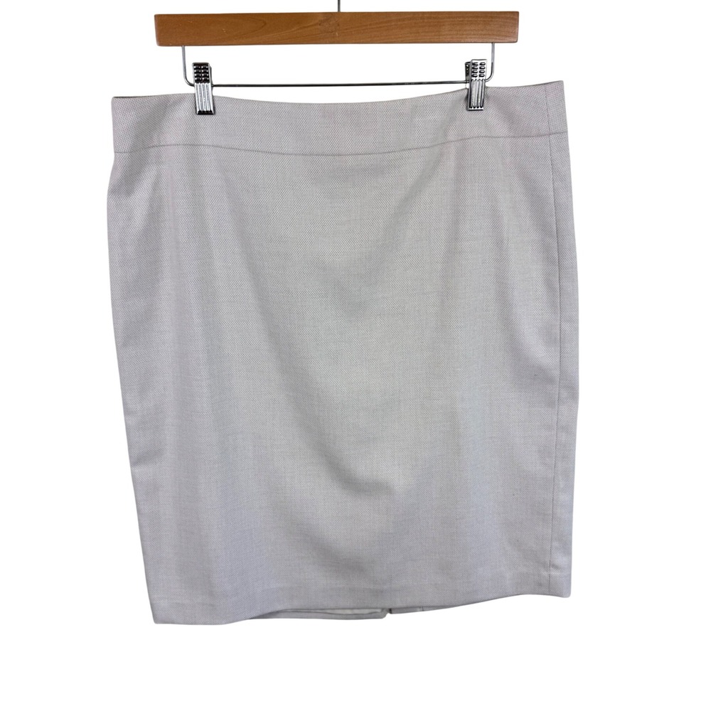 Ann Taylor Factory Beige Textured Pencil Skirt Size 14 NWT Business Professional